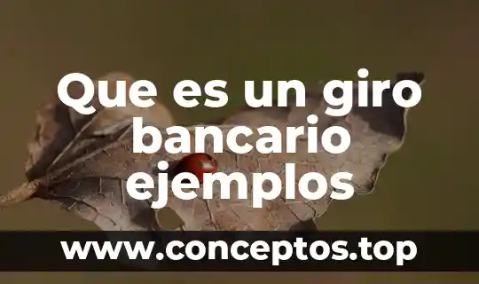 Que es un giro bancario ejemplos