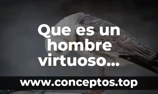 Que es un hombre virtuoso filosofia