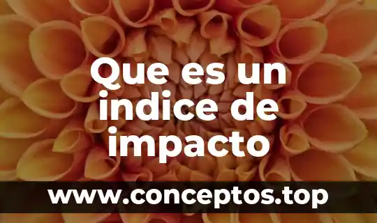 Que es un indice de impacto