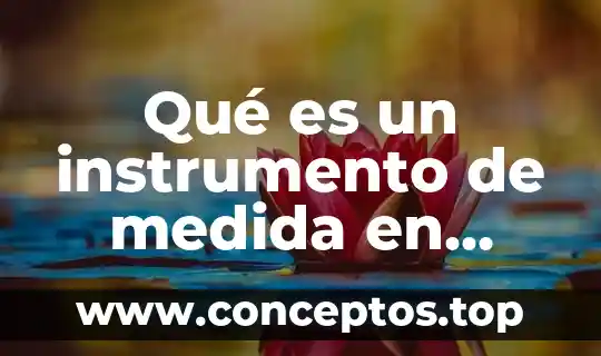 Qué es un instrumento de medida en psicología