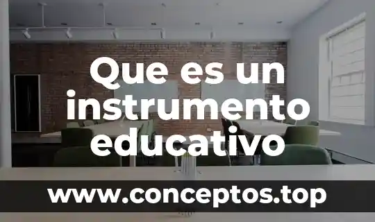 Que es un instrumento educativo