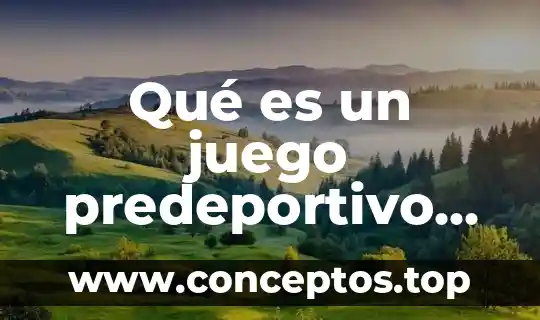 Qué es un juego predeportivo motriz