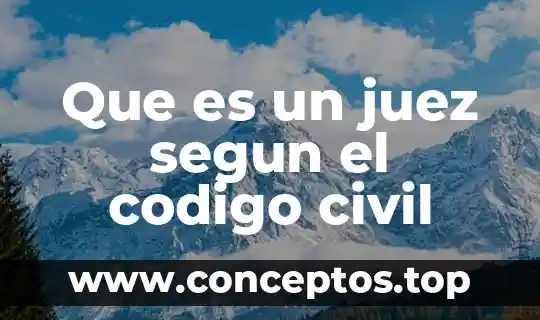 Que es un juez segun el codigo civil