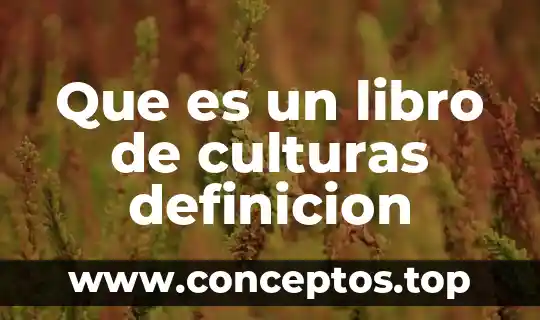 Que es un libro de culturas definicion