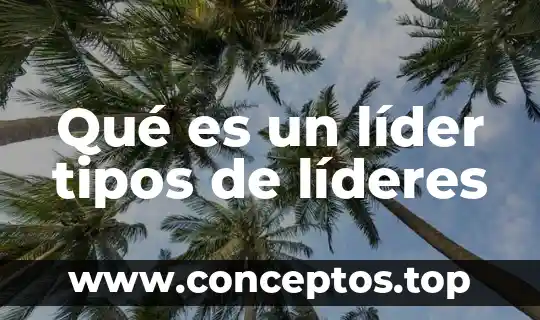 Qué es un líder tipos de líderes