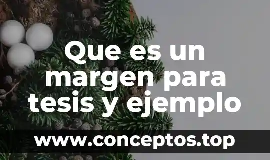 Que es un margen para tesis y ejemplo
