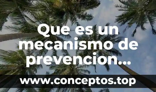 Que es un mecanismo de prevencion comunitaria