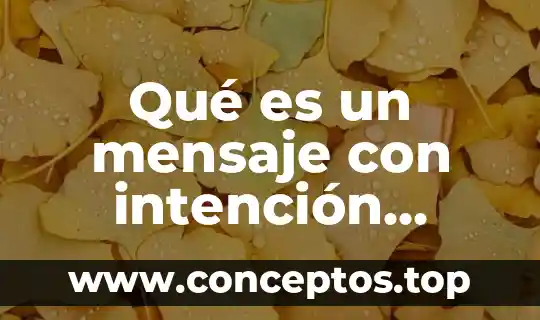 Qué es un mensaje con intención informativa