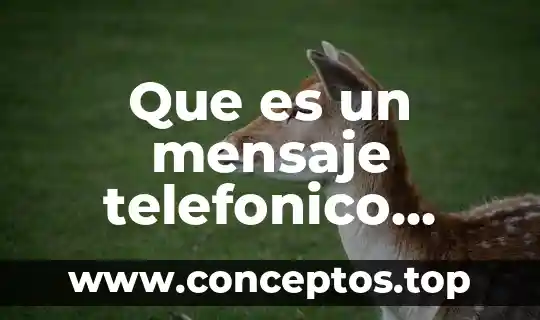 Que es un mensaje telefonico ejemplo