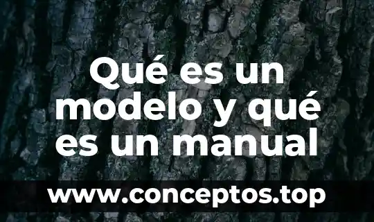 Qué es un modelo y qué es un manual