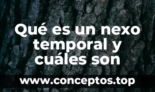 Qué es un nexo temporal y cuáles son