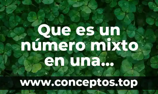 Que es un número mixto en una fracción
