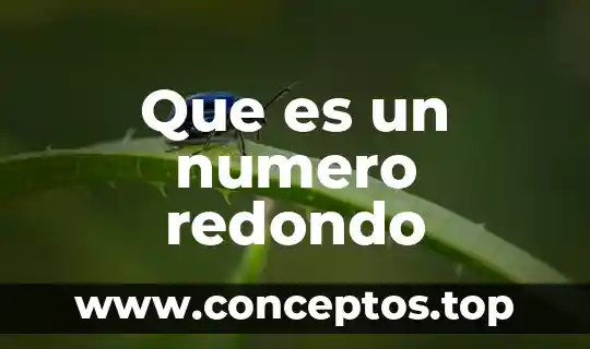 Que es un numero redondo