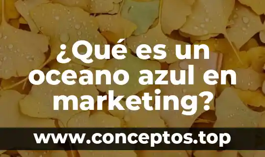 Ballena azul que es animal 7 ¿Qué es un oceano azul en marketing?