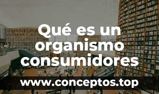 Qué es un organismo consumidores