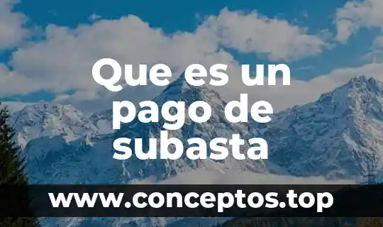 Que es la administracion de pago 6 Que es un pago de subasta