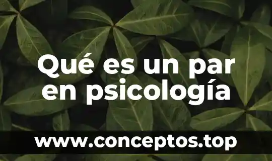 Qué es identidad en la psicología 6 Qué es un par en psicología