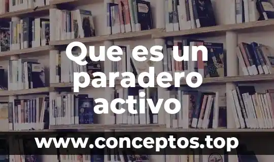 Que es un paradero activo