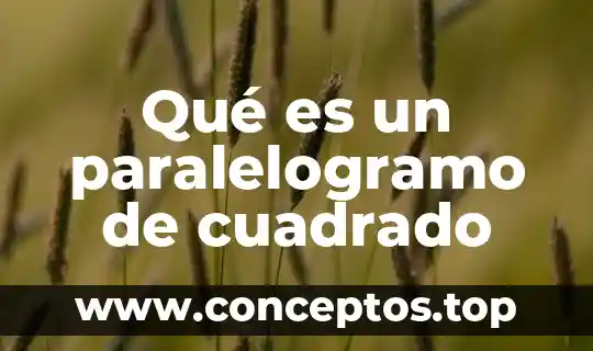 Qué es un paralelogramo de cuadrado
