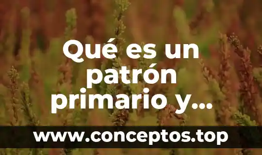 Qué es un patrón primario y secundario en química