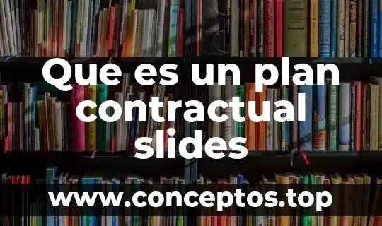 Que es un plan contractual slides
