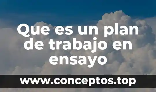 Qué es un espacio de trabajo de color 5 Que es un plan de trabajo en ensayo