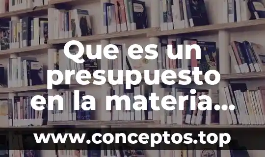 Que es un presupuesto en la materia de lógica