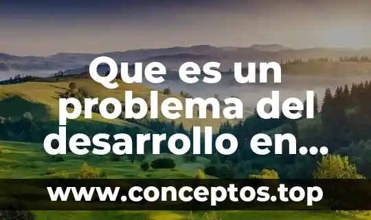 Que es un problema del desarrollo en los esco