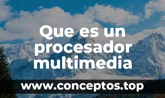 Que es un procesador multimedia