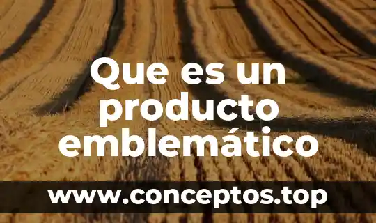 Que es el nombre del producto 6 Que es un producto emblemático