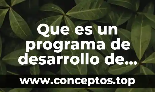 Que es un programa de desarrollo de recursos humanos