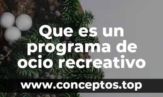 Que es un programa de ocio recreativo