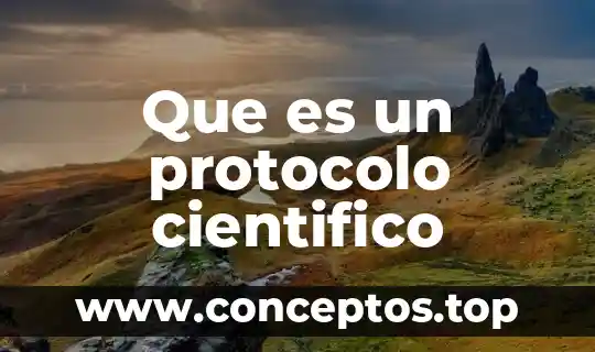Que es un protocolo cientifico