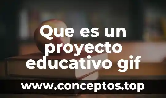 Que es un proyecto educativo gif