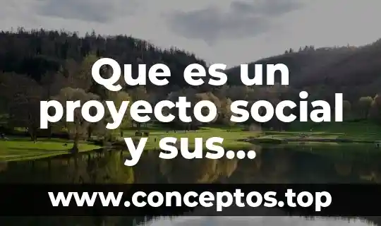 Que es un proyecto social y sus componentes