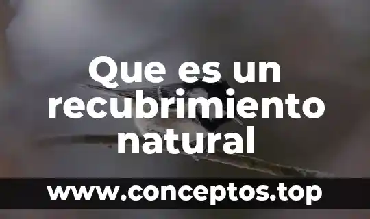 Que es un recubrimiento natural