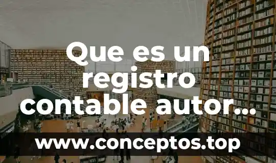 Que es un registro contable autor elias lara flores