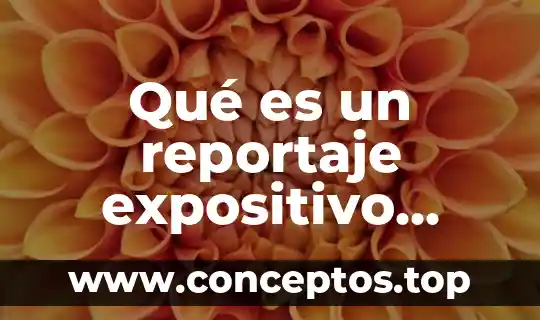 Qué es un reportaje expositivo ejemplos