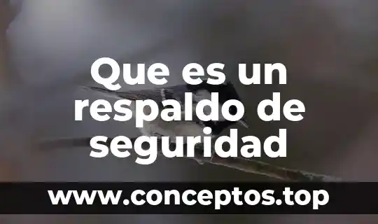 Que es un respaldo de seguridad