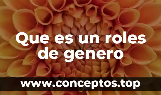 Que es el genero western 7 Que es un roles de genero