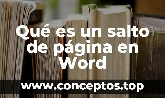 Qué es un salto de página en Word