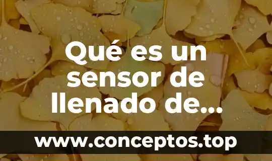 Qué es un sensor de llenado de agua