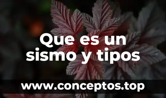 Que es un sismo y tipos