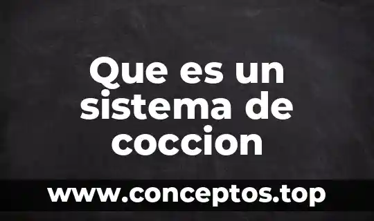 Que es un sistema de coccion