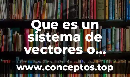 Que es el sistema de la luna 7 Que es un sistema de vectores o sistema vectorial