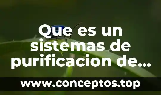 Que es la decantacion del agua potable 8 Que es un sistemas de purificacion de agua potable
