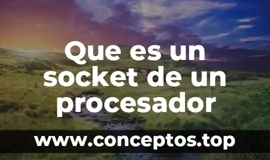 Que es un socket de un procesador