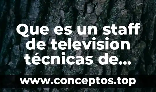 Que es un staff de television técnicas de producción