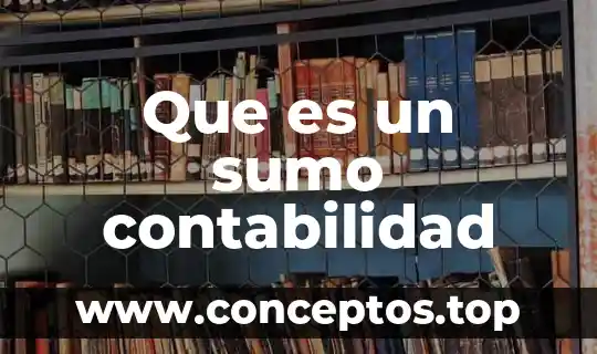 Que es un sumo contabilidad