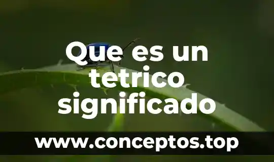 Que es un tetrico significado